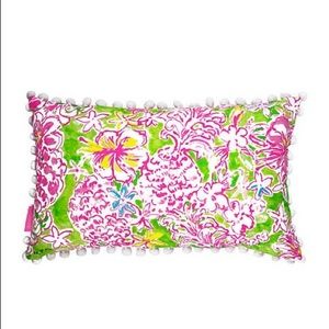 Lilly Pulitzer Pink Lolita Pom Pom Pillow